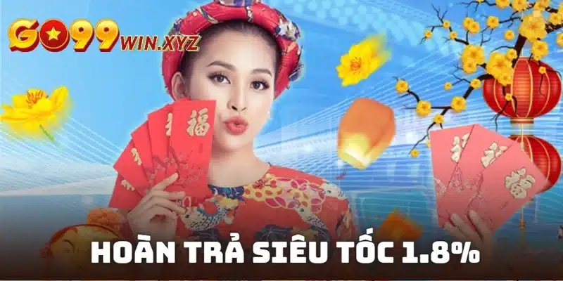 Chương trình hoàn trả 1.8% cược thua